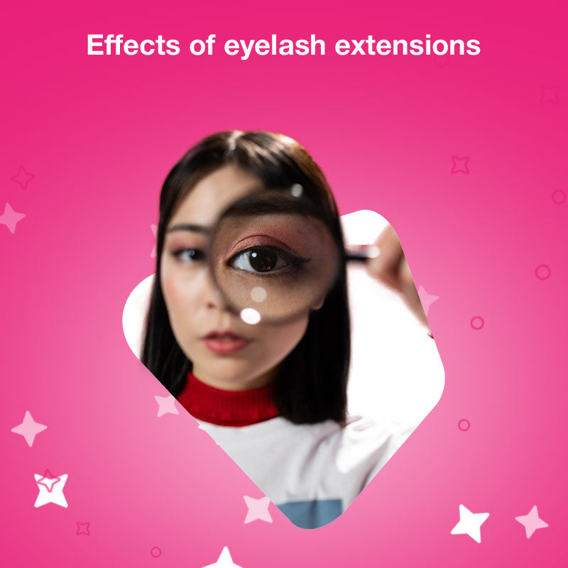 Effects of eyelash extensions depending on curl shape