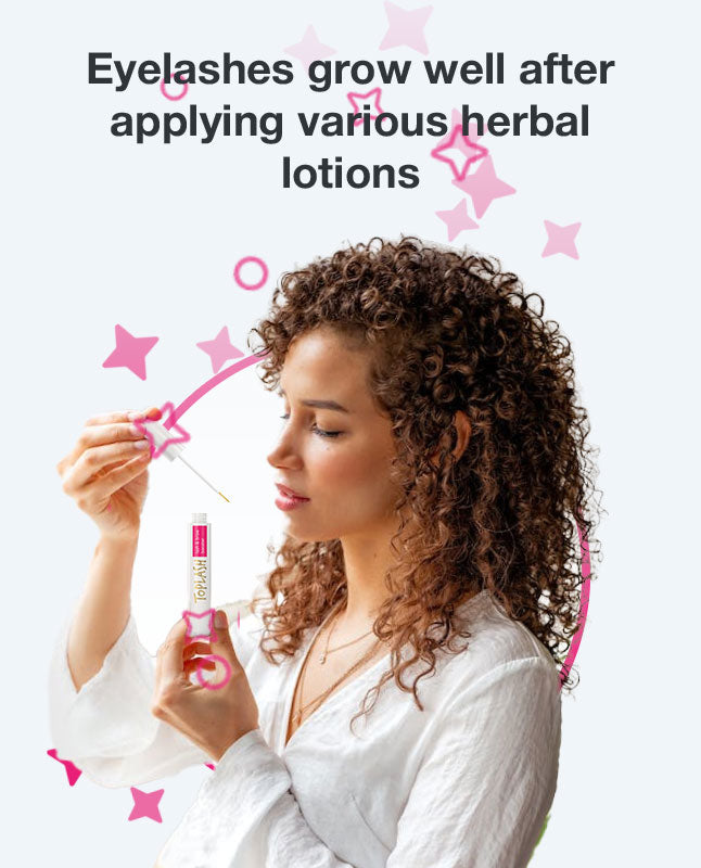 Herbal infusions for eyelash growth including chamomile, calendula, and cornflower