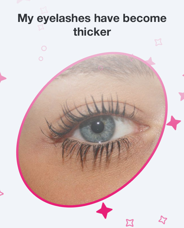 My eyelashes have become thicker