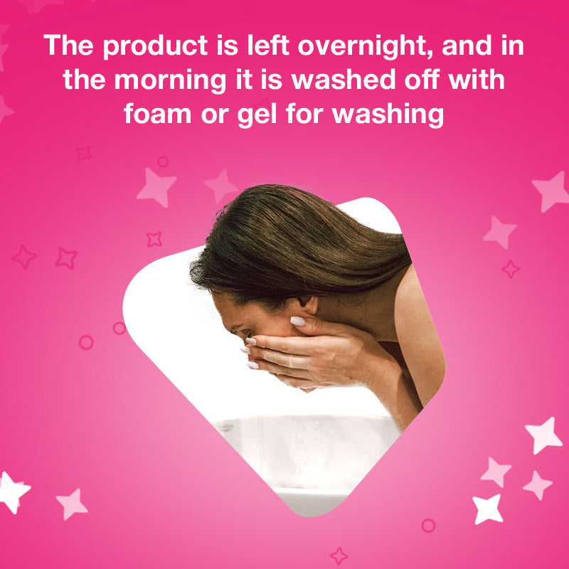 Leave the eyelash serum on overnight and wash your face as usual in the morning